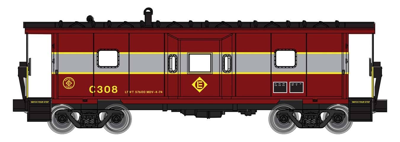PREORDER Walthers Mainline HO 910-8675 International Bay Window Caboose, Erie Lackanwanna #C308