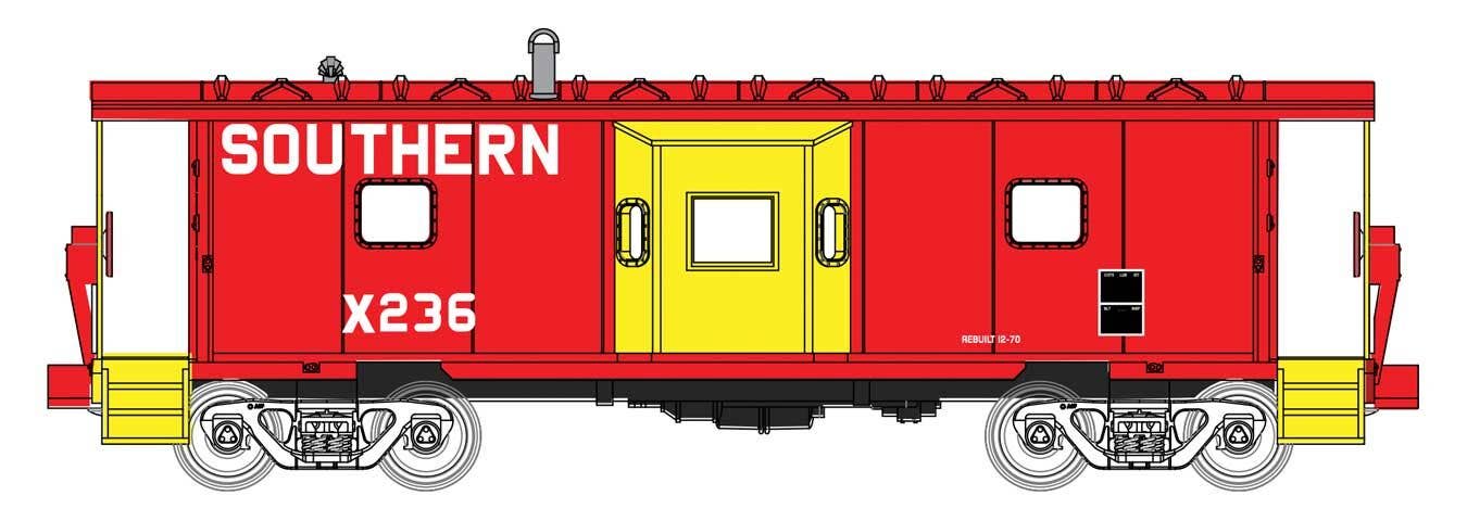 PREORDER Walthers Mainline HO 910-8679 International Bay Window Caboose, Southern #X236