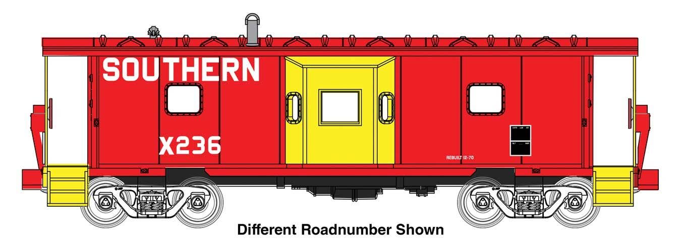 PREORDER Walthers Mainline HO 910-8680 International Bay Window Caboose, Southern #X245