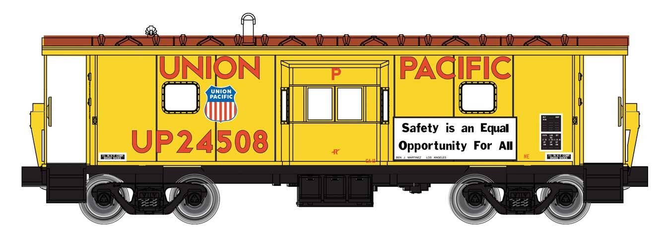 PREORDER Walthers Mainline HO 910-8681 International Bay Window Caboose, Union Pacific #24508