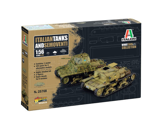Italeri 25768 Italian Tanks&Semoventi 1:56