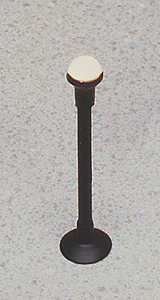 Miniatronics HO 7201101 Street Light Half Globe Lampposts, Black (1-7/8")