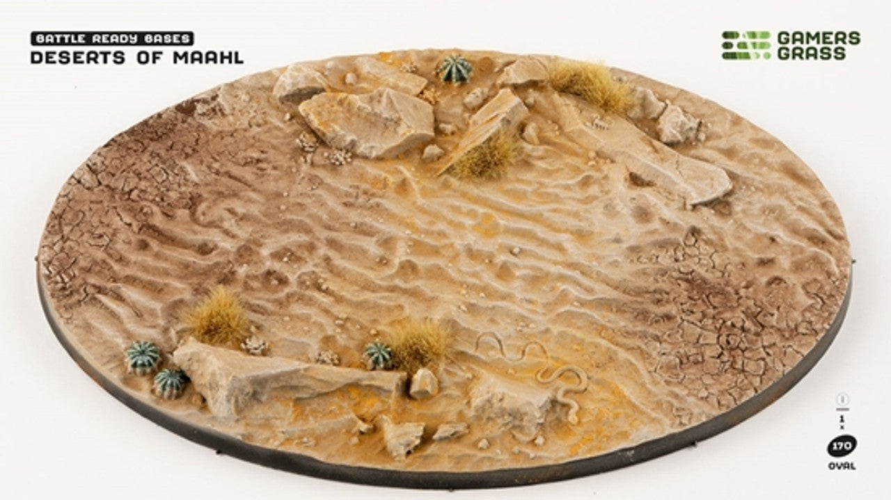 Gamers Grass Battle Ready Bases - Deserts of Maahl - Oval 170mm (x1)