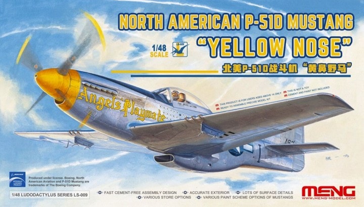 Meng Model LS009 NA P-51D Mustang Yellow 1:48