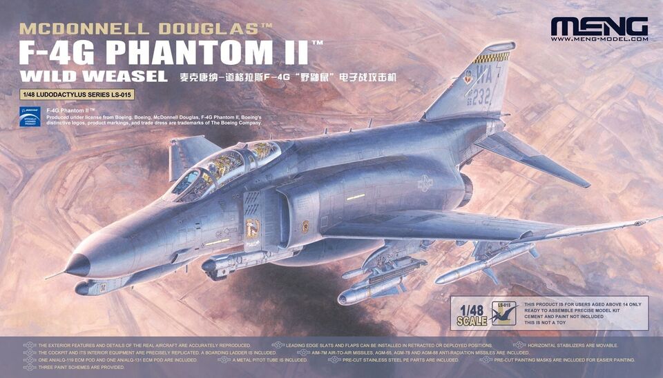 Meng Model LS015 F-4G Phantom II Wild Weasel 1:48