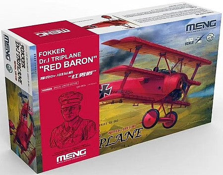 Meng Model QS002S Fokker Dr.I Triplane w/bust 1:32
