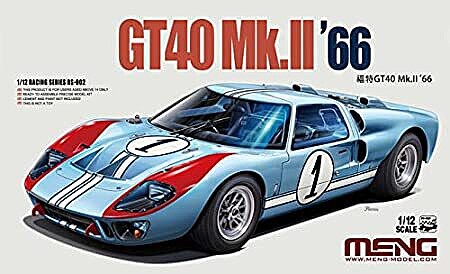 Meng Model RS002 66 Ford GT40 MK.II 1:12