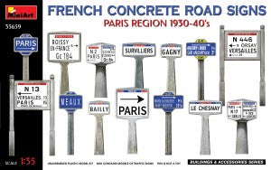 Mini Art Model 35659 French Concrete Road Signs Paris 1:35