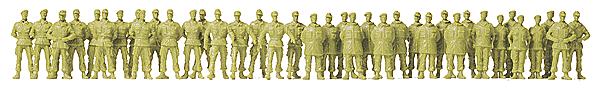 Preiser HO 16543 Military, Modern German Army (BW), Unpainted Figures, Soldiers Walking & Standing (39)