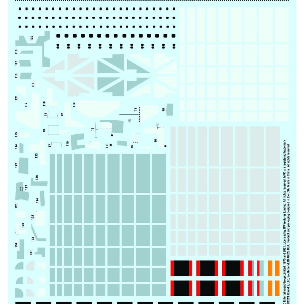 Model Kit Accessories 51 Space: 1999 22' Eagle Trans Panel Decals