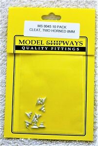 Model Shipways 45 8mm Cleat Two Horned 20pk