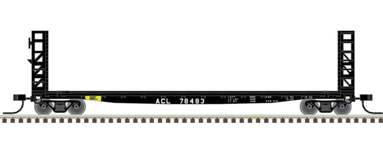 Atlas Master Line N 50005785 48' GSI Bulkhead Flat Car, Atlantic Coast Line #78451