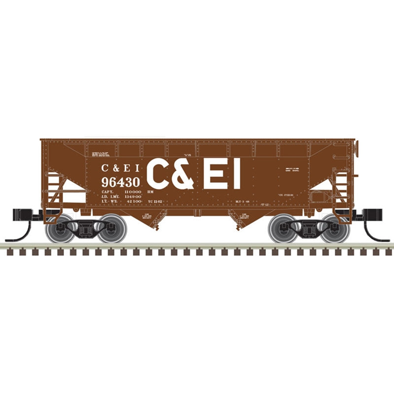 Atlas 50006127 N 2 Bay Offset Hopper Chicago & Eastern Illinois 96154, 96293, 96347 (Brown/White)
