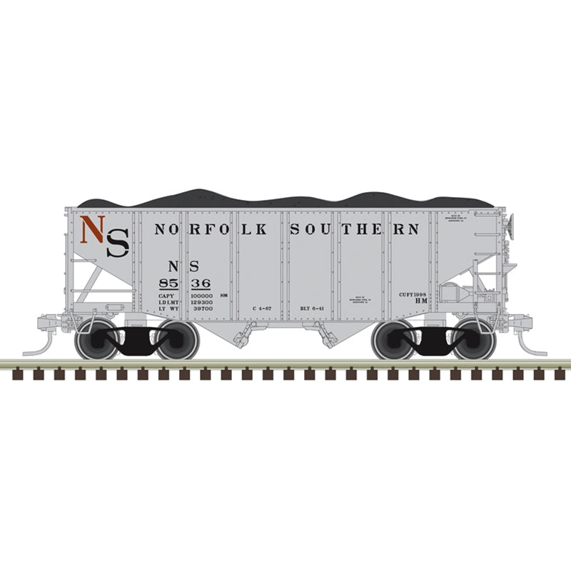 PREORDER Atlas Master Line N 50007219 55-Ton Fishbelly Hopper with Load, Norfolk Southern #8510/8524/8544 (3-Pack) | 75.47