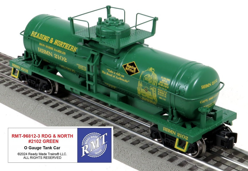 Ready Made Trains O 968123 Single Dome Tank Car, Reading & Northern