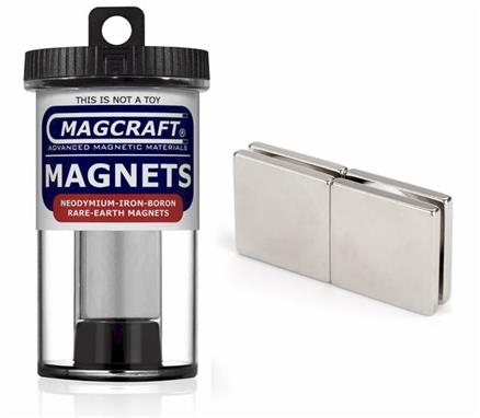 1" x 1" x 1/8" Block Magnets, 4-count
