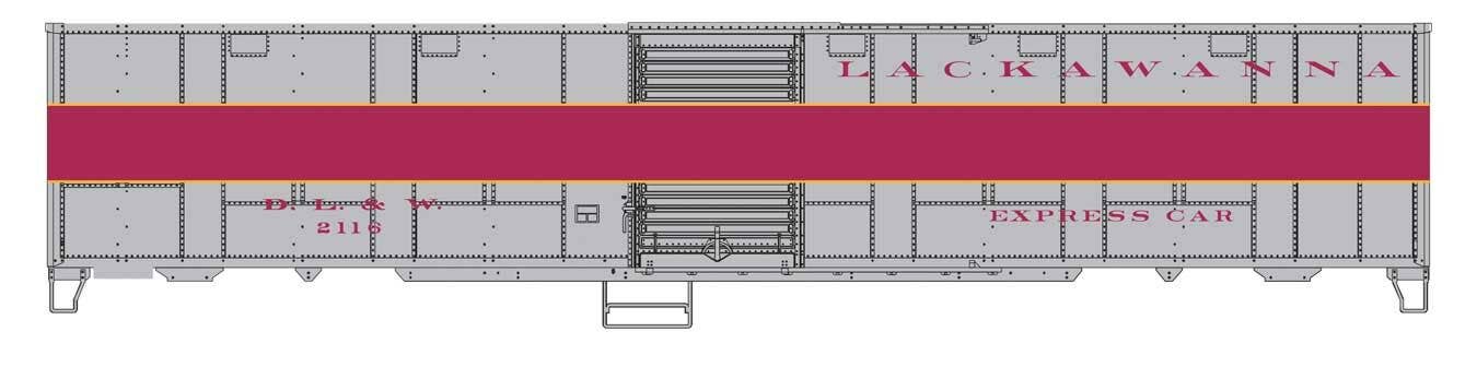 PREORDER Walthers Proto HO 920-10809 NYC-Style Express Boxcar Troop Sleeper Conversion, Delaware Lackawanna & Western #2116