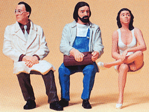 Preiser G 45077 Sitting Passengers