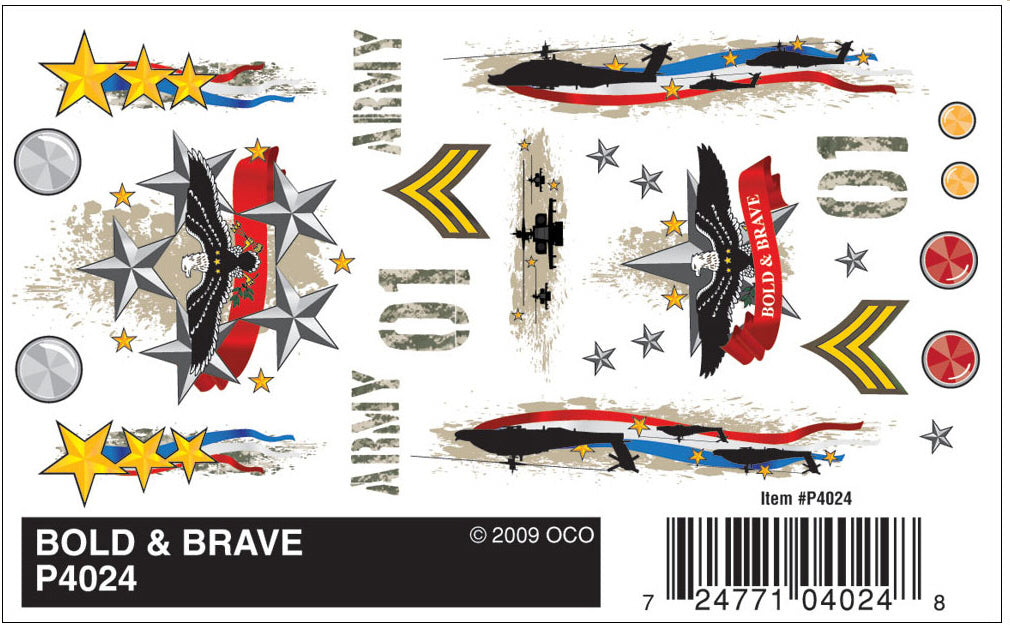 Pine Car 4024 Bold & Brave Dry Transfer