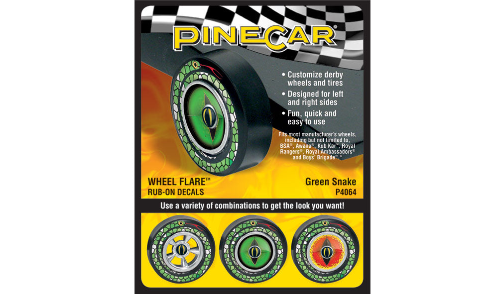 Pine Car 4064 Green Snake Wheel Flare