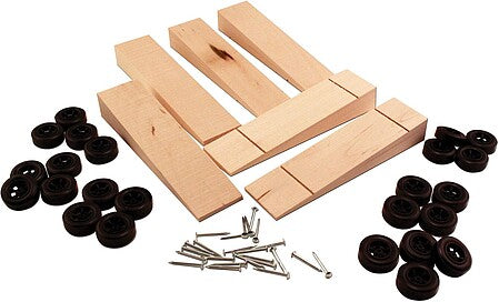 PineCar P4050 6PK WEDGE W/WHEELS, AXLES