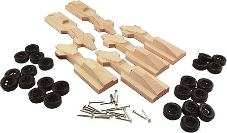 PineCar P4053 6PK GRAND PRIX W/WHEELS,A