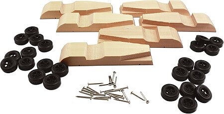 PineCar P4054 6PK ROADSTER W/WHEELS,AXL