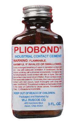 Micro Engineering 49-101 Pliobond Adhesive Bottle with Brush Top, 1/2 US Pint