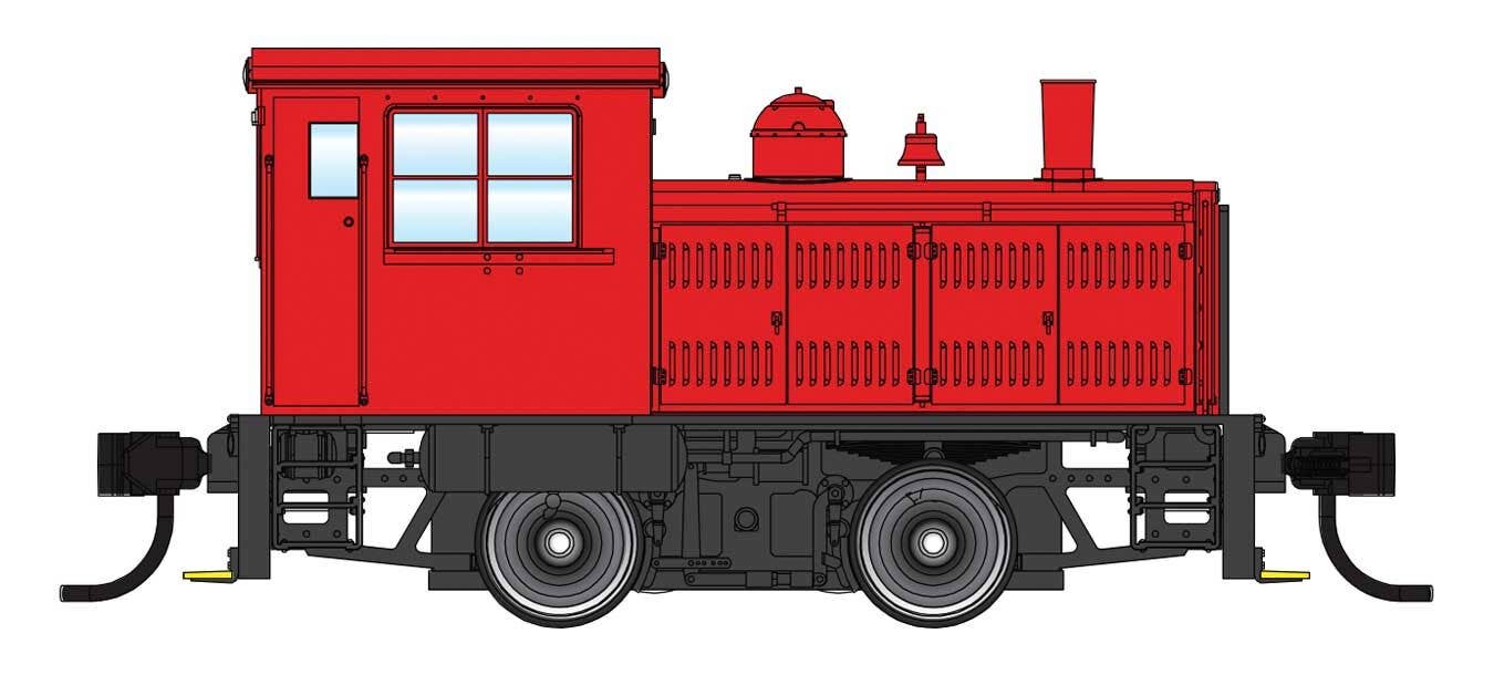 PREORDER Walthers Mainline HO 910-10017 Plymouth ML-8 Industrial Switcher, Red with Pilot Stripes | 98.98