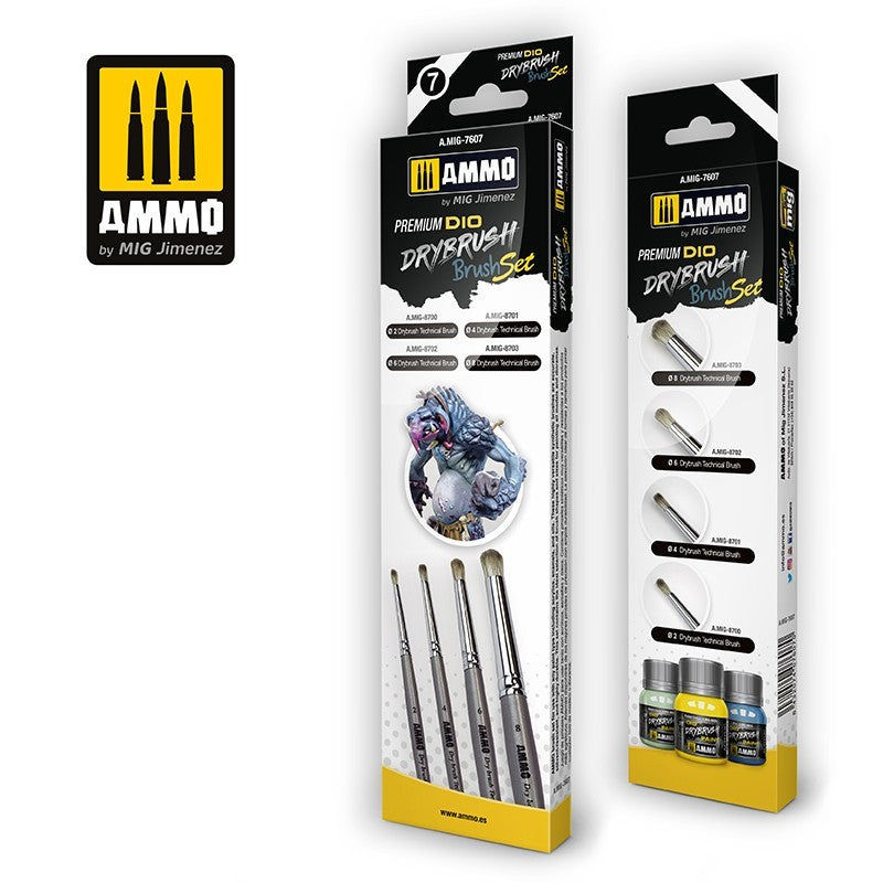 Ammo Mig 7607 PREMIUM DIO DRYBRUSH SET