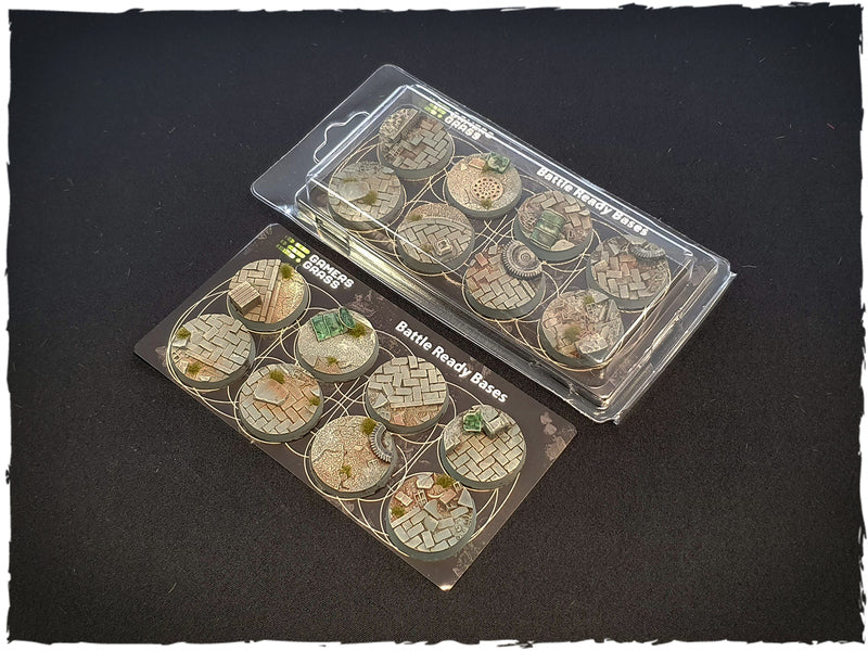 Gamers Grass Battle Ready Bases - Urban Warfare - Round 32mm (x8)