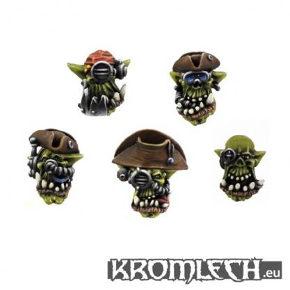 Kromlech Conversion Bitz: Orc Cyber Pirates Heads (10)