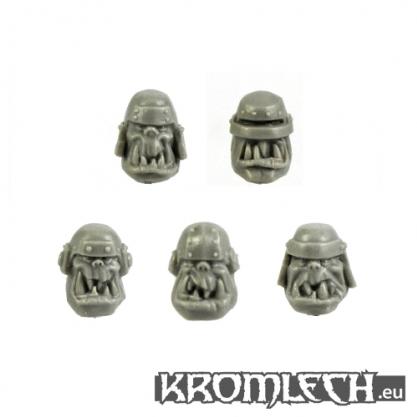 Kromlech Conversion Bitz: Armored Orc Heads (10)