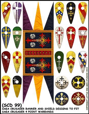 SAGA: The Crescent & The Cross (Crusader) Warband Decal Sheet