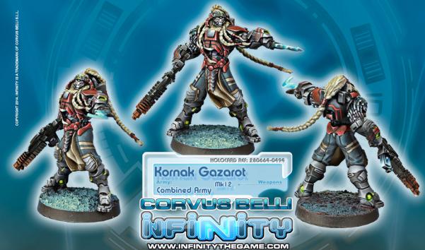 Infinity (#494) Combined Army: Kornak Gazarot, Superior Morat Warrior-Officer (MK12) [MFG OOP]