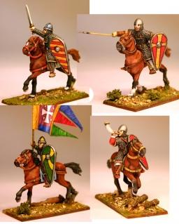 28mm Ancients: (Viking Age) Norman/Breton Milites Command (4)