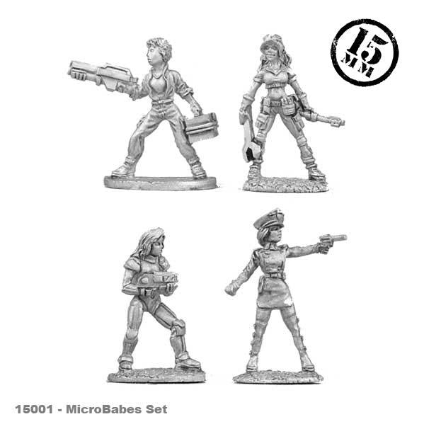 Bombshell Miniatures: Micro Babes (15mm) Set #1