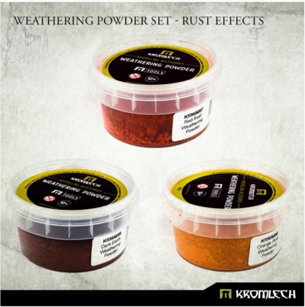 Kromlech Accessories: Weathering Powder Set - Rust Effects (30g tubs)