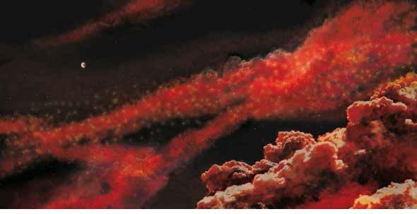 Crimson Gas Giant Game Mat (72''x36'')