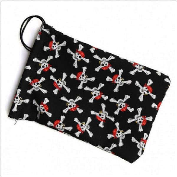 Cotton Dice Bag: Pirate Crossbones
