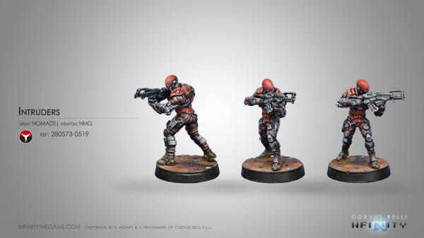 Infinity (#519) Nomads: Intruder, Corregidor Assault Commandos (HMG)