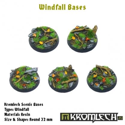 Kromlech Bases: 32mm Windfall, Round (5)