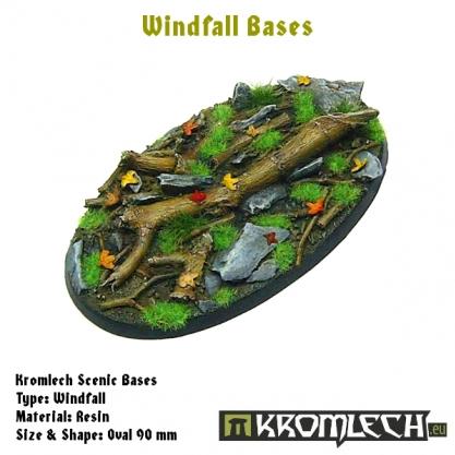 Kromlech Bases: 90x52mm Windfall, Oval (1)