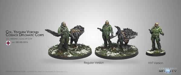 Infinity (#574) Ariadna: Col. Yevgueni Voronin, Cossack Diplomatic Corps (Rifle/AP CCW)