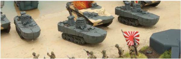 Flames Of War (WWII): (Japanese) Type 2 Ka Mi Platoon (x5) [A6 Box]