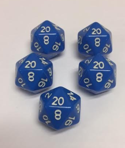 Frostgrave: D20 Dice (x5)