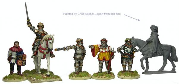 28mm Hundred Years War: (British) Henry V (Mounted) & Command