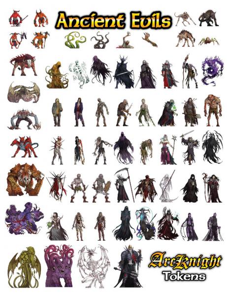 Flat Plastic Miniatures: Ancient Evils