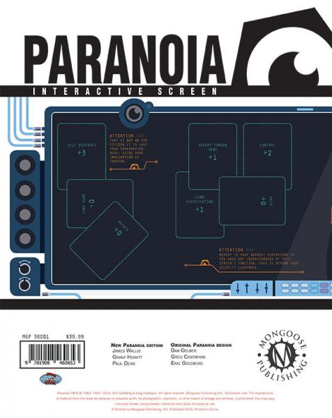 Paranoia RPG: Paranoia Interactive Screen