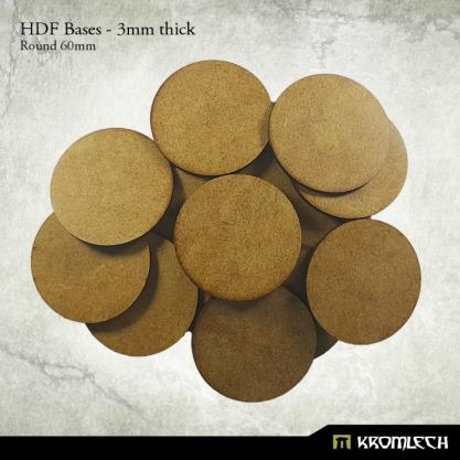 Kromlech Conversion Bitz: HDF Bases (3mm thick) - Round 60mm (15)